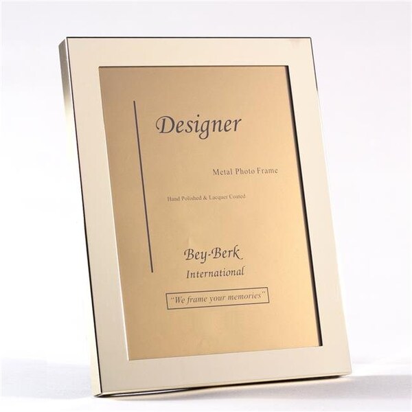 Bey Berk International Bey-Berk International BF100-11 Brass 5 x 7 in. Picture Frame with Easel Back - Gold BF100-11 - main